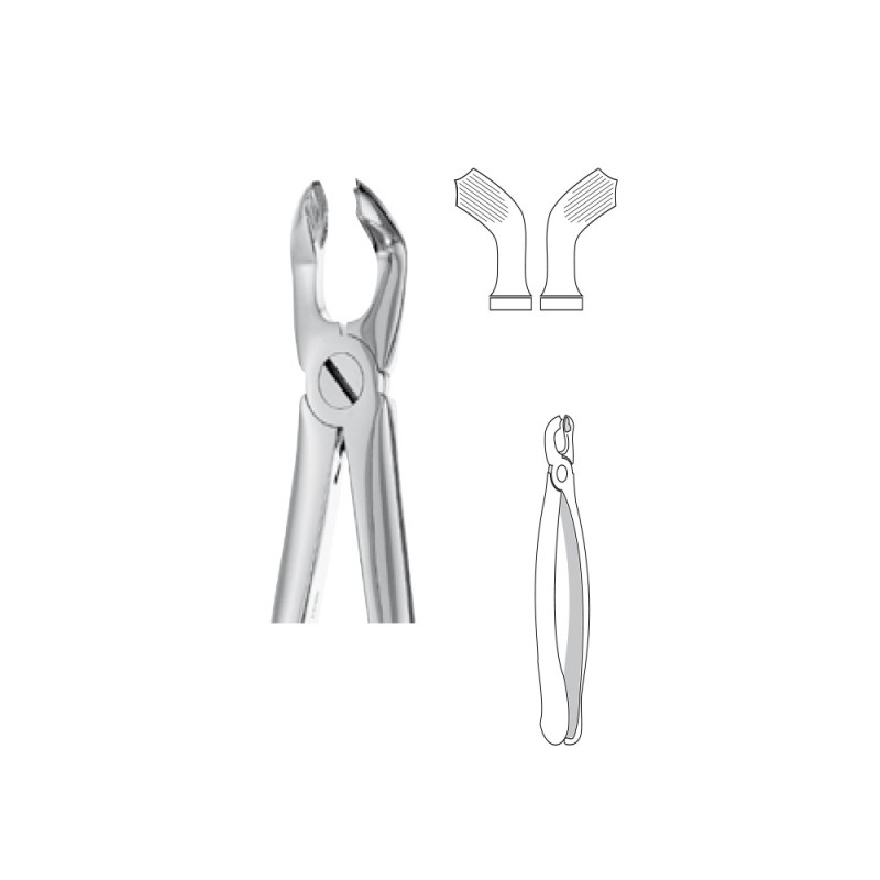 Cleste extractie EUROPEAN, resturi radiculare inferiori, finisare mata