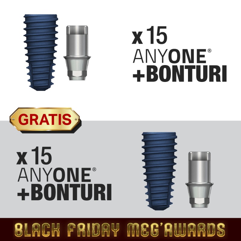 Pachet BlackFriday 15 implanturi si bonturi AnyOne + GRATIS 15 implanturi si bonturi AnyOne