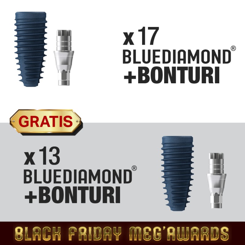 Pachet BlackFriday 17 implanturi si bonturi BlueDiamond + 13 implanturi si bonturi BlueDiamond GRATIS