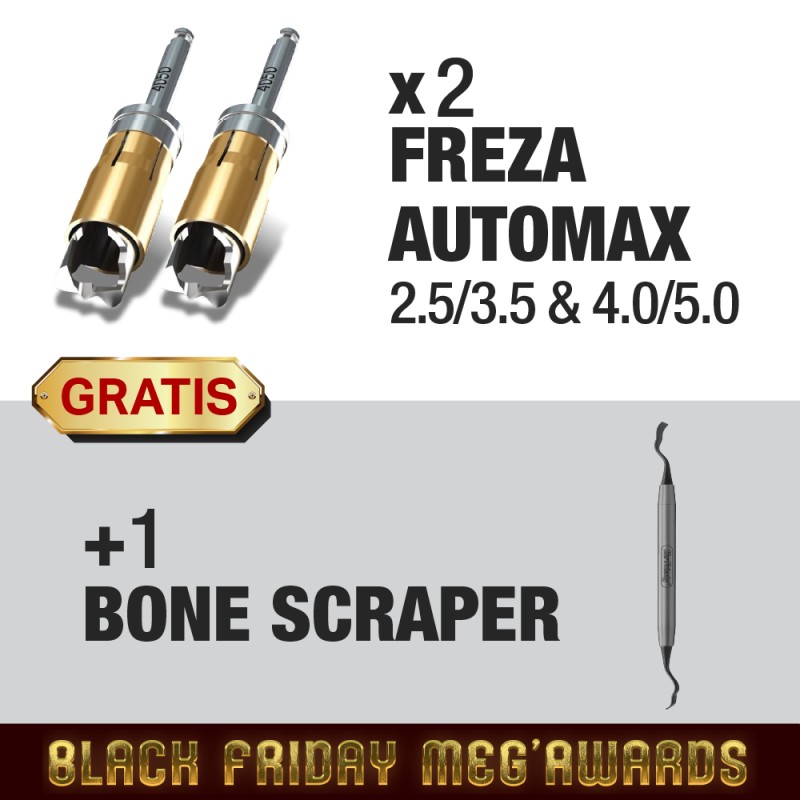 Pachet BlackFriday 2 x Freza Auto Max ( 2.5/3.5 si 4.0/5.0 ) + GRATIS Bone scraper HuFriedy
