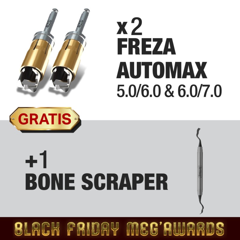Pachet BlackFriday 2 x Freza Auto Max ( 5.0/6.0 si 6.0/7.0) + GRATIS Bone scraper HuFriedy