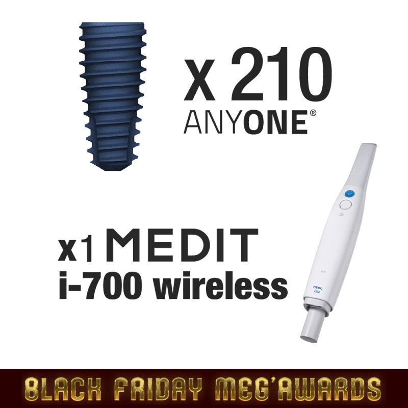 Pachet BlackFriday 210 implanturi AnyOne + Scanner intraoral MEDIT i700 WIRELESS