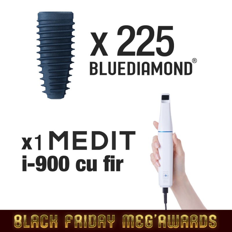 Pachet BlackFriday 225 implanturi BlueDiamond + Scanner intraoral MEDIT i900 CU FIR