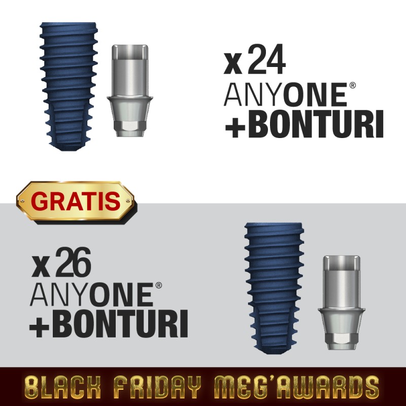 Pachet BlackFriday 24 implanturi si bonturi AnyOne + GRATIS 26 implanturi si bonturi AnyOne