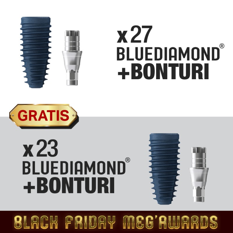Pachet BlackFriday 27 implanturi si bonturi BlueDiamond + GRATIS 23 implanturi si bonturi BlueDiamond