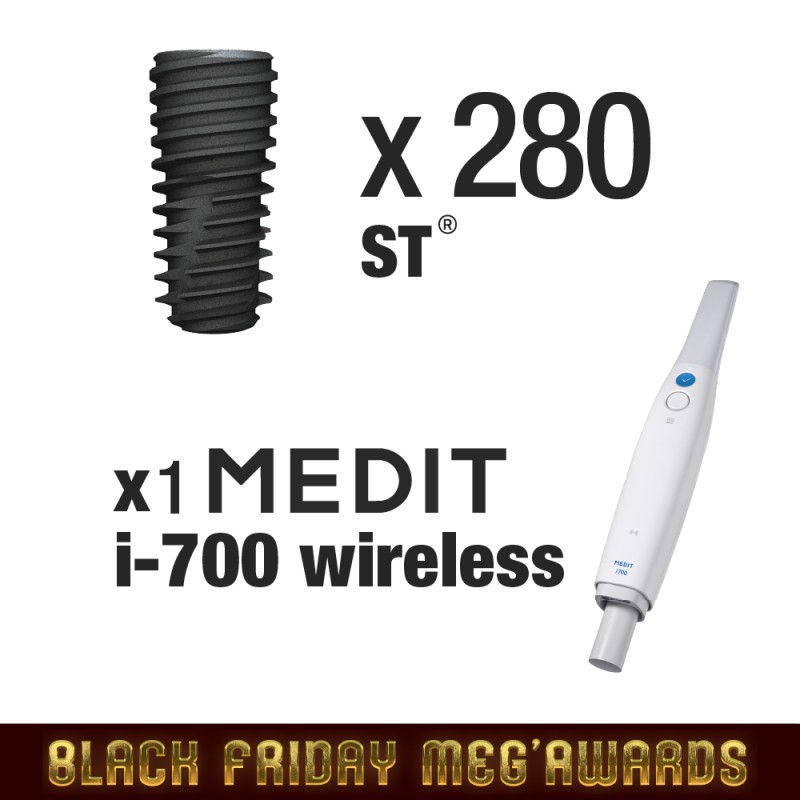 Pachet BlackFriday 280 implanturi ST + Scanner intraoral MEDIT i700 WIRELESS