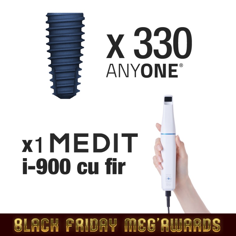 Pachet BlackFriday 330 implanturi AnyOne + Scanner intraoral MEDIT i900 CU FIR