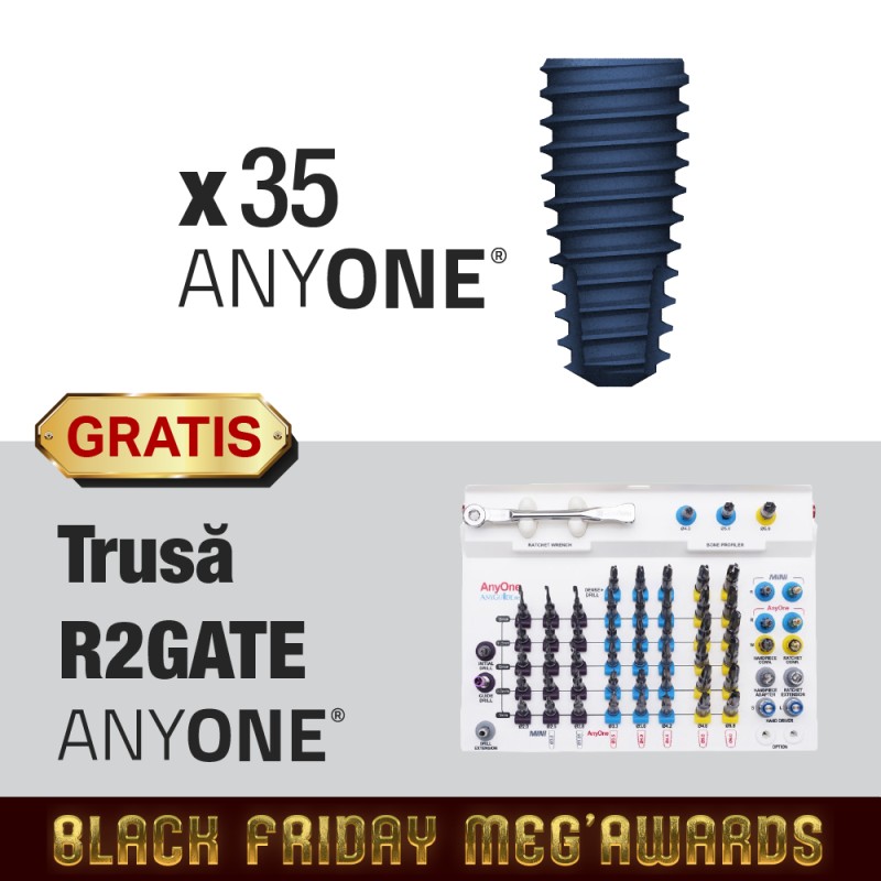 Pachet BlackFriday 35 implanturi AnyOne  + Trusa R2Gate full GRATIS