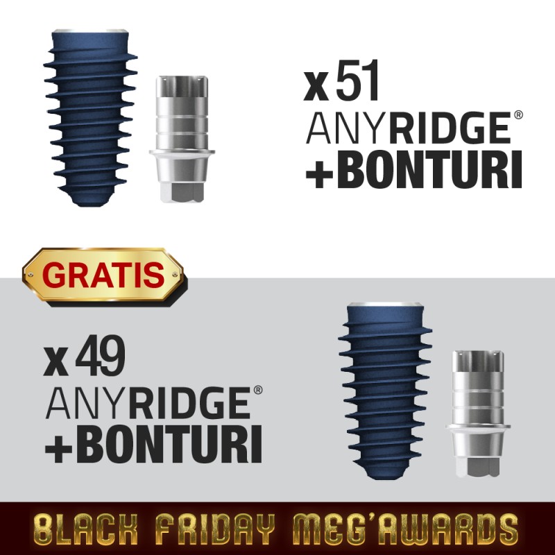 Pachet BlackFriday 51 implanturi si bonturi AnyRidge + GRATIS 49 implanturi si bonturi AnyRidge