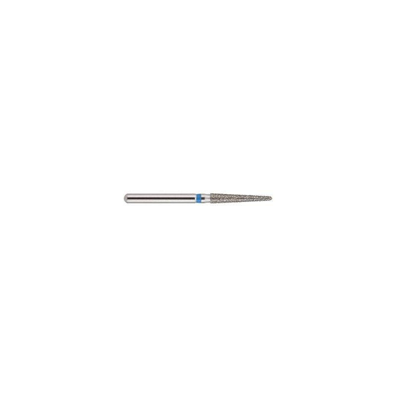 Set 10 x Freza turbina, Diamantata, conica, chiuretaj gingival, cap lung, medie (albastra), ISO 018, 299-018M