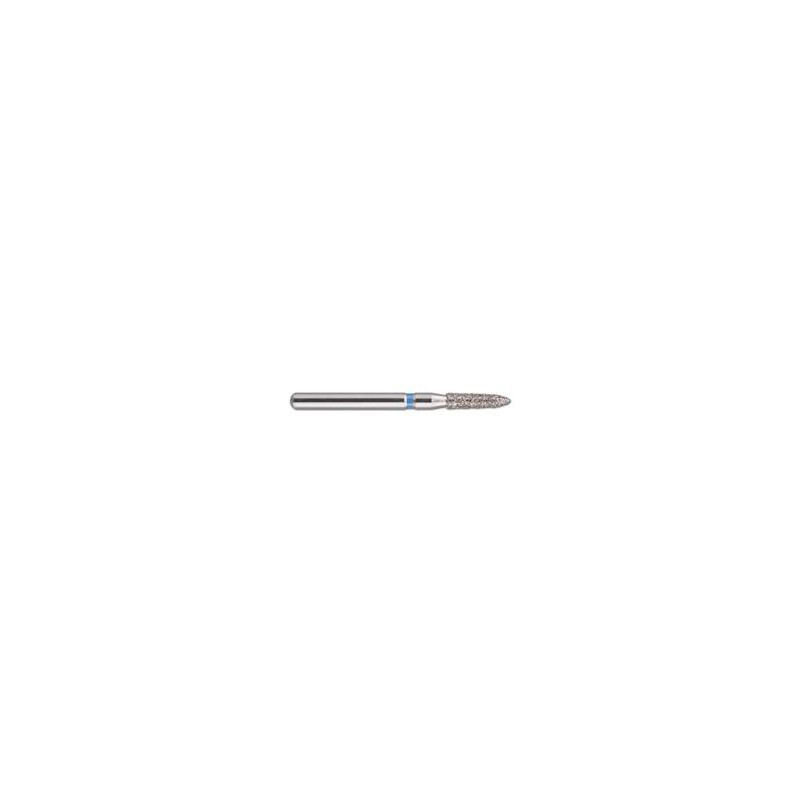 Set 10 x Freza turbina, Diamantata, conica, chiuretaj gingival, cap scurt, medie (albastra), ISO 016, 297-016M