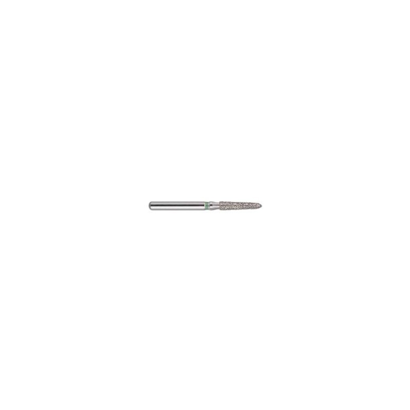 Set 10 x Freza turbina, Diamantata, conica, chiuretaj gingival, dura (verde), ISO 016, 298-016C