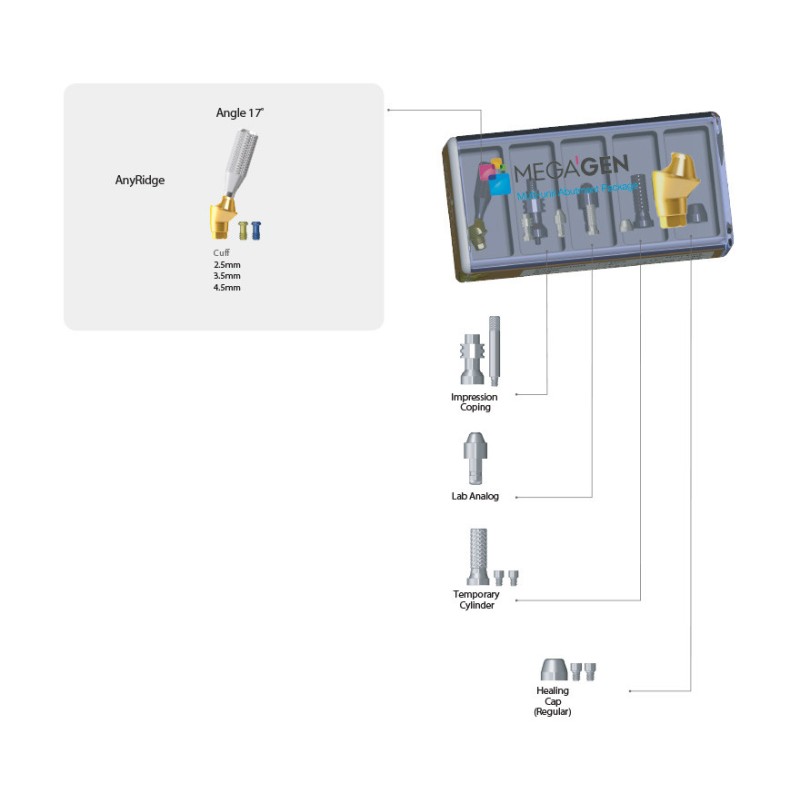 Pachet Multi Unit AnyRidge, angulat 17° (cu capa de vindecare)